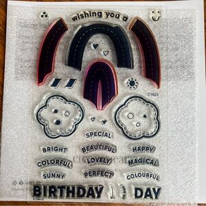 Close to My Heart, Used C1823 “Rainbow Wishes” Acrylic Stamp Set